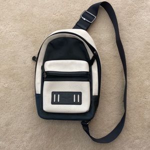 Coach Men’s Black and White Sling Bag